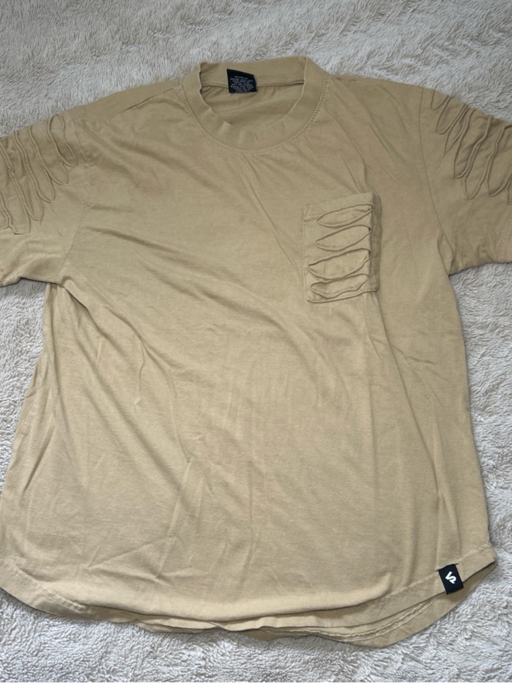 South Pole Men's Short Sleeve Pocket Tee in Beige